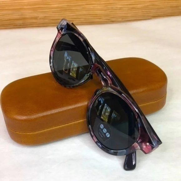 KOMONO sunglasses NEW Clement Floral round black pink - www  display picture 2